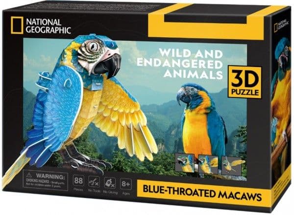 Cubic Fun 3D-puslespill Jeopardy.animal.Ara sapphire.10977