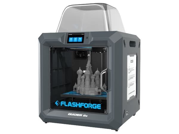 Flashforge Guider IIs, Wi-Fi, Ethernet/bredbåndsforbindelse, USB-port, Tittevindu, 500 W