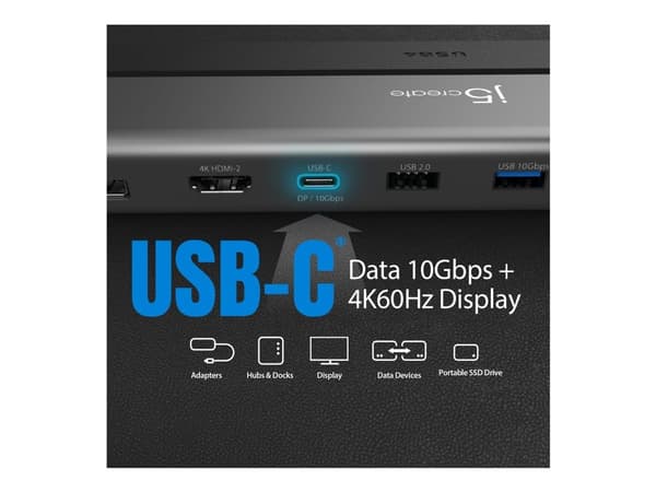 J5 Usb4 Triple 4K Display Docking Station