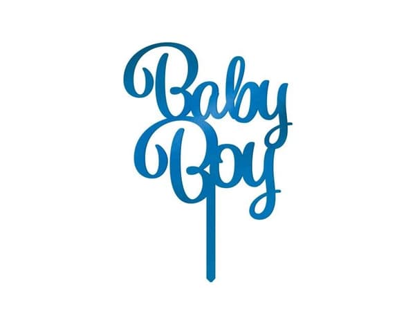 Baby Boy kakepynt i akryl