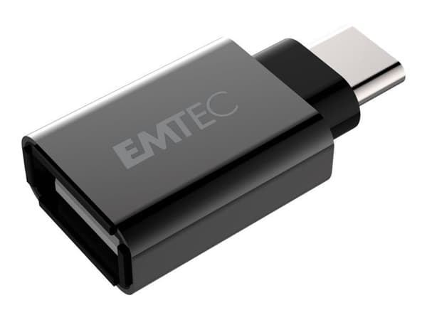 Emtec T600, USB 3.0, USB-C, Sort