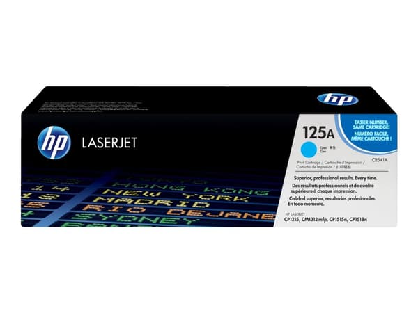 Lasertoner HP 125A CB541A, 1.400 sider, Cyan