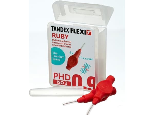 Tandex tandborstar (6 st) Flexi Super Fine Ruby (röd)