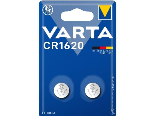 CR1620 3V Lithium Knappcellsbatteri 2-pack