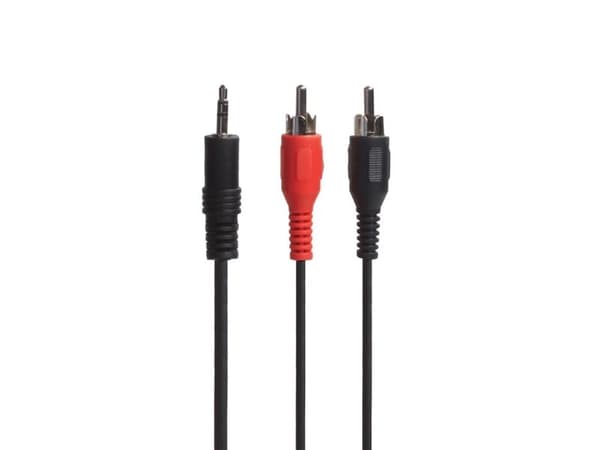 Sinox One minijakki-phono-kaapeli. 10m. Musta