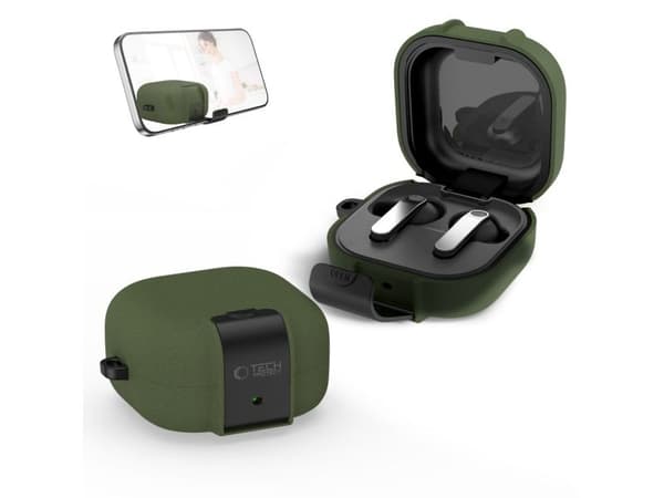 4kom.pl TECH-PROTECT Slim Hook til Samsung Galaxy Buds 4/4 Pro olivengrønn