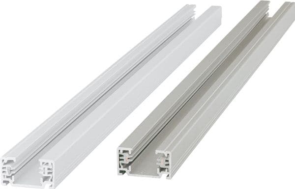 Fyrkantig skena, 230 V, enfas, 2 meter, vit