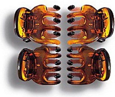 DON CLAMP (FA-9930) mini sort/amber 4-pakning