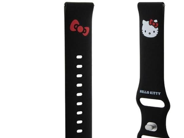 Hello Kitty Silikoni Kitty Head - Universal hihna älykelloon 20 mm (musta)