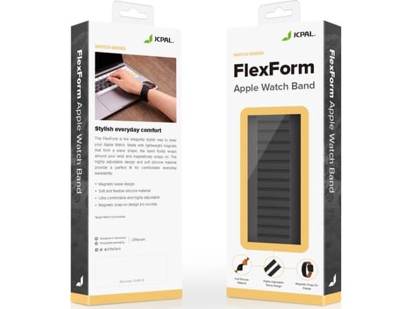 JCPal FlexForm rem til Apple Watch Black/Orange (38/40/41mm)