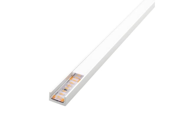 StripLine 1,8 m vit profil påbyggd slim