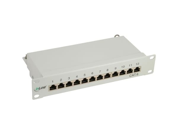 InLine 76213S, RJ-45, Cat6, Rackmontering, 1U, Svart, 254 mm