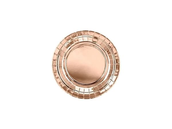 Rose gold tallerkner, 18 cm