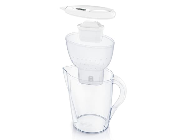 Brita Marella, Vattenfilter kanna, 2,4 l, Transparent, Vit