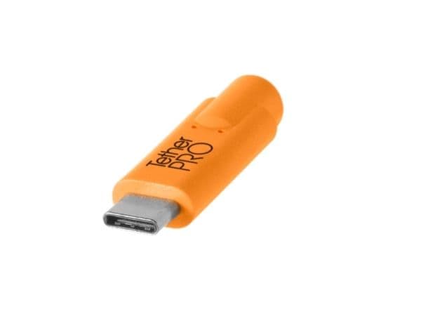 Tether Tools TetherPro - USB-kabel - USB-C (hane) till mini-USB typ B (hane) - USB 2.0 - 3 A - 4.6 m - högsynligt orange