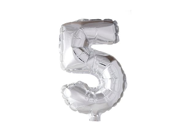 Sølv tallballonger 102 cm