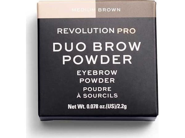 Makeup Revolution REVOLUTION PRO øyebrynspudder Medium Brown 2,2 g