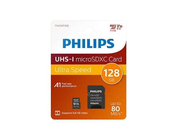 Philips FM12MP45B - Flash-minneskort - 128 GB - UHS Class 1 / Class10 - SDXC