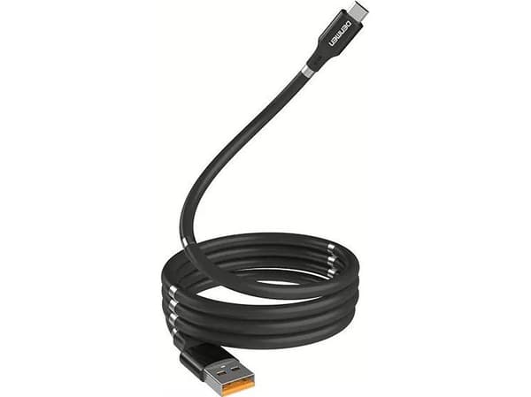 Denmen USB-A - USB-C 1 m USB-kaapeli Musta (29362)