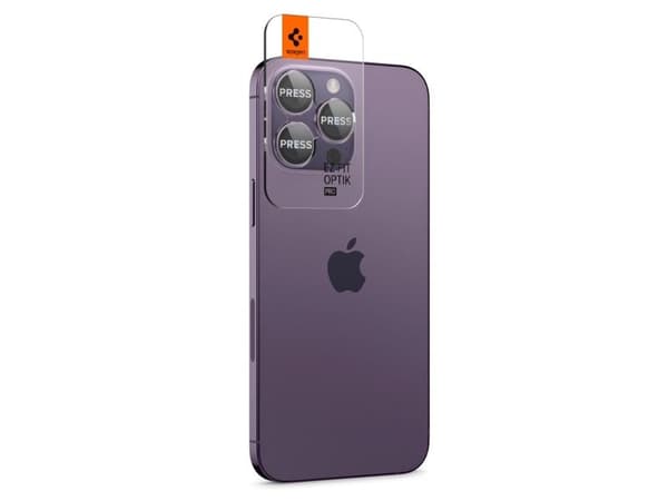 Spigen Tempered Glass for Camera Spigen Optik.tr ez Fit Camera Protector Apple iPhone 14 Pro/14 Pro Max Deep Purple [2 PACK]