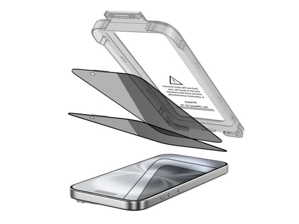 Hofi Tech-Protect Quick Set Spy+ integritetsskydd för Apple iPhone 15/16 Privacy [2-pack]