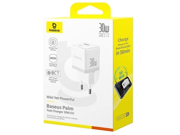 Baseus Palm, Sisätila, AC, Valkoinen