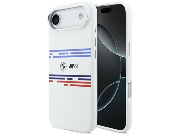 BMW M Silicon Horizontal Line MagSafe Case for iPhone Air - White