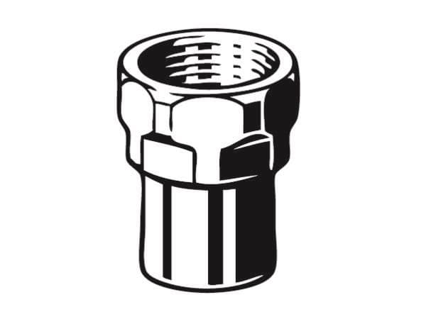 VIEGA Overgangsmuffe lodde 15 mm x 1/2 muffe/muffe