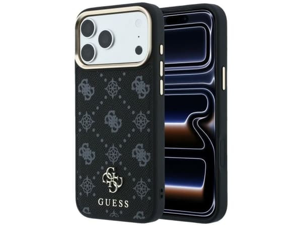Guess Peony 4G Small Logo MagSafe Case for iPhone 17 Pro Max / 18 Pro Max - Black