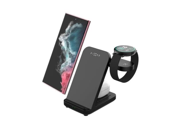 FIXED FIXPOS-SA-BK, Sisätila, USB, Langaton lataaminen, musta