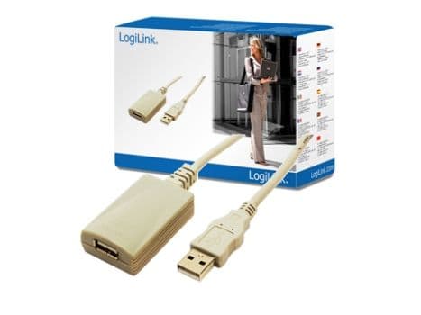 LogiLink USB 2.0 Repeater Cable - 5.0m, 5 m, USB A, USB A