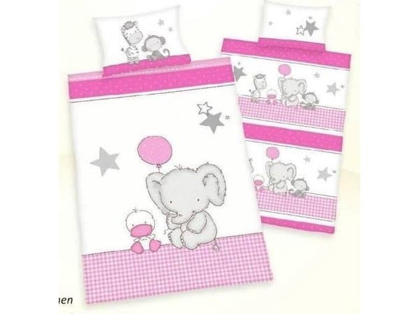 Elefant Junior Sengetøj 100x135 cm - 100 procent bomuld