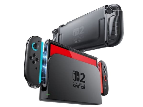 Supcase Crystal-skal för Nintendo Switch 2 - transparent svart