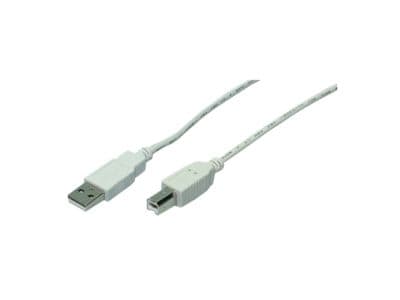 LogiLink 1.8m USB 2.0, 1,8 m, USB A, USB B, USB 2.0, Hankjønn/hankjønn, Grå