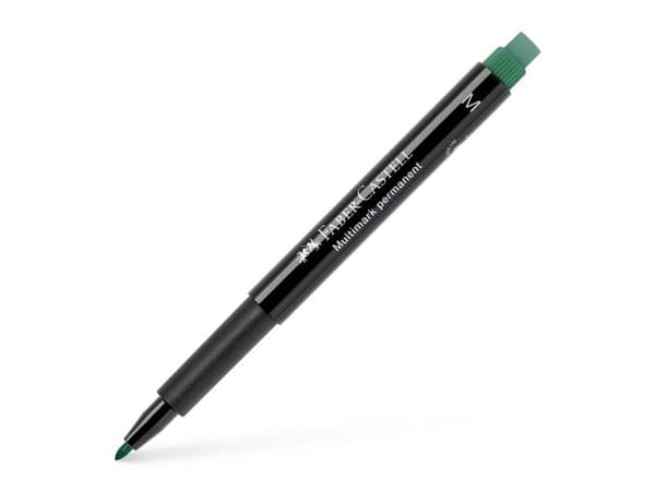 Faber-Castell MULTIMARK 1525 - Markør - permanent - grønn - 1 mm - medium - med viskelær