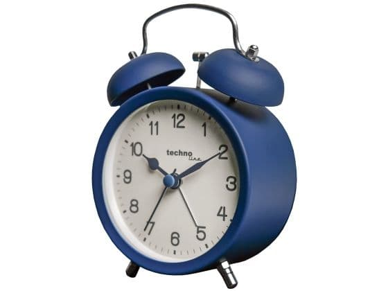 Technoline DG, Quartz-väckarklocka, Rund, Blå, 12 timmar, Batteri, AA