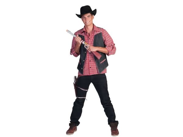 Cowboyväst i denim