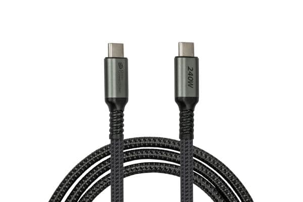 Alcasa 2240-CCT005A, 2 m, USB C, USB C, USB 2.0, Svart