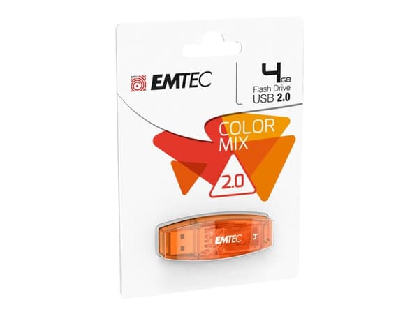 EMTEC C410 Color Mix - USB-flashstasjon - 4 GB - USB 2.0