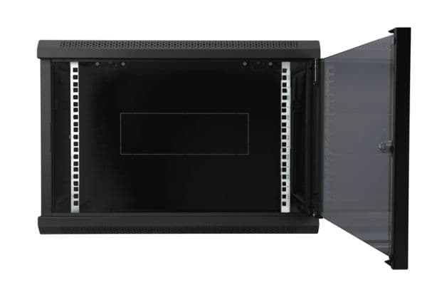 DIGITUS Dynamic Basic DN-19 09-U-EC-SW - Rack skåp - väggmontering - svart, RAL 9005 - 9U - 19"