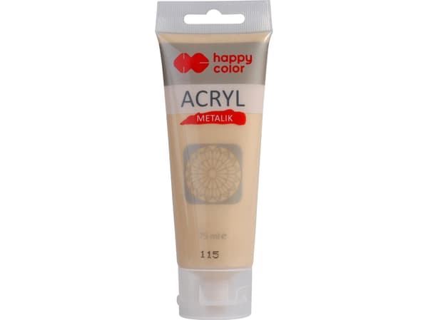 Akrylfärg 75 ml ljus guld metallic HAPPY COLOR