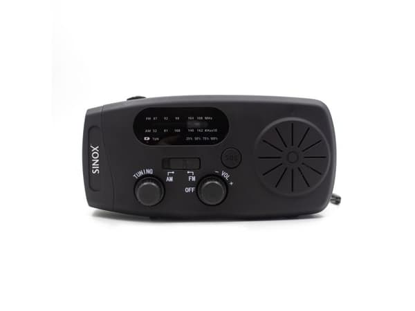Sinox kompakt nødradio — svart