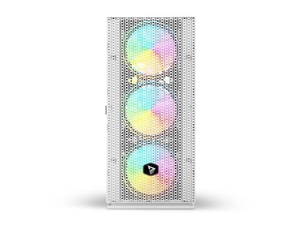 ARGB Mesh/Glas datorhölje, Raptor X1 Vit
