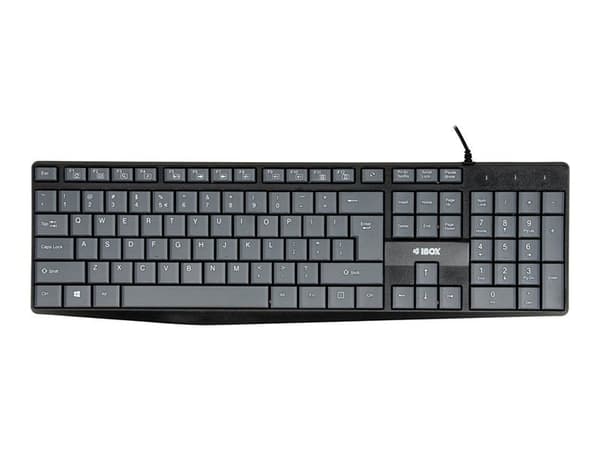 iBOX Eris - Tangentbord - USB - QWERTY - grå, svart