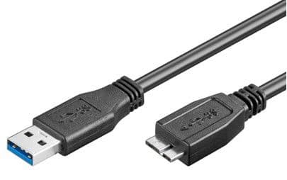 Goobay 95026, 1,8 m, USB A, Micro-USB B, Hankjønn/hankjønn, Sort