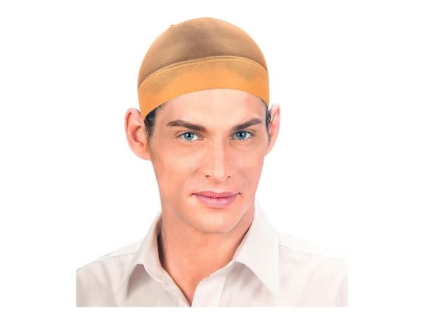 Beige perukmössa, 2 st