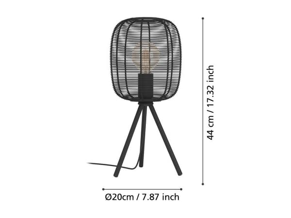 EGLO RINROE EDGE E27 SORT