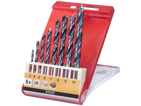 kwb 514100, Drill, Drill bit set, Tre, 3, 4, 5, 6, 7, 8, 9, 10 mm, 8 stykker