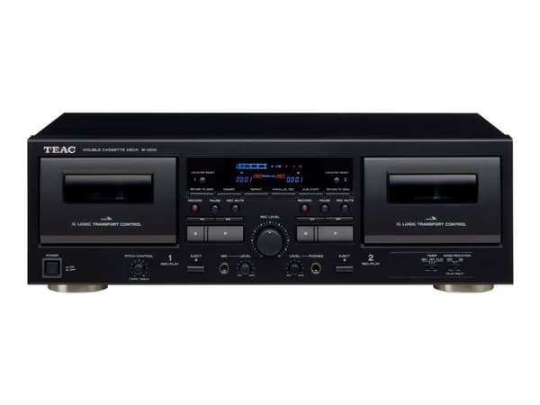 Teac W-1200 - Dobbelt kassettstasjon - sort