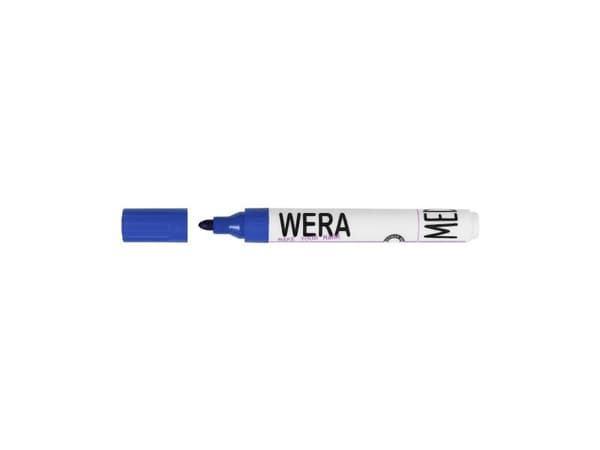 Wera permanent marker 1–3 mm blå (12 st.)